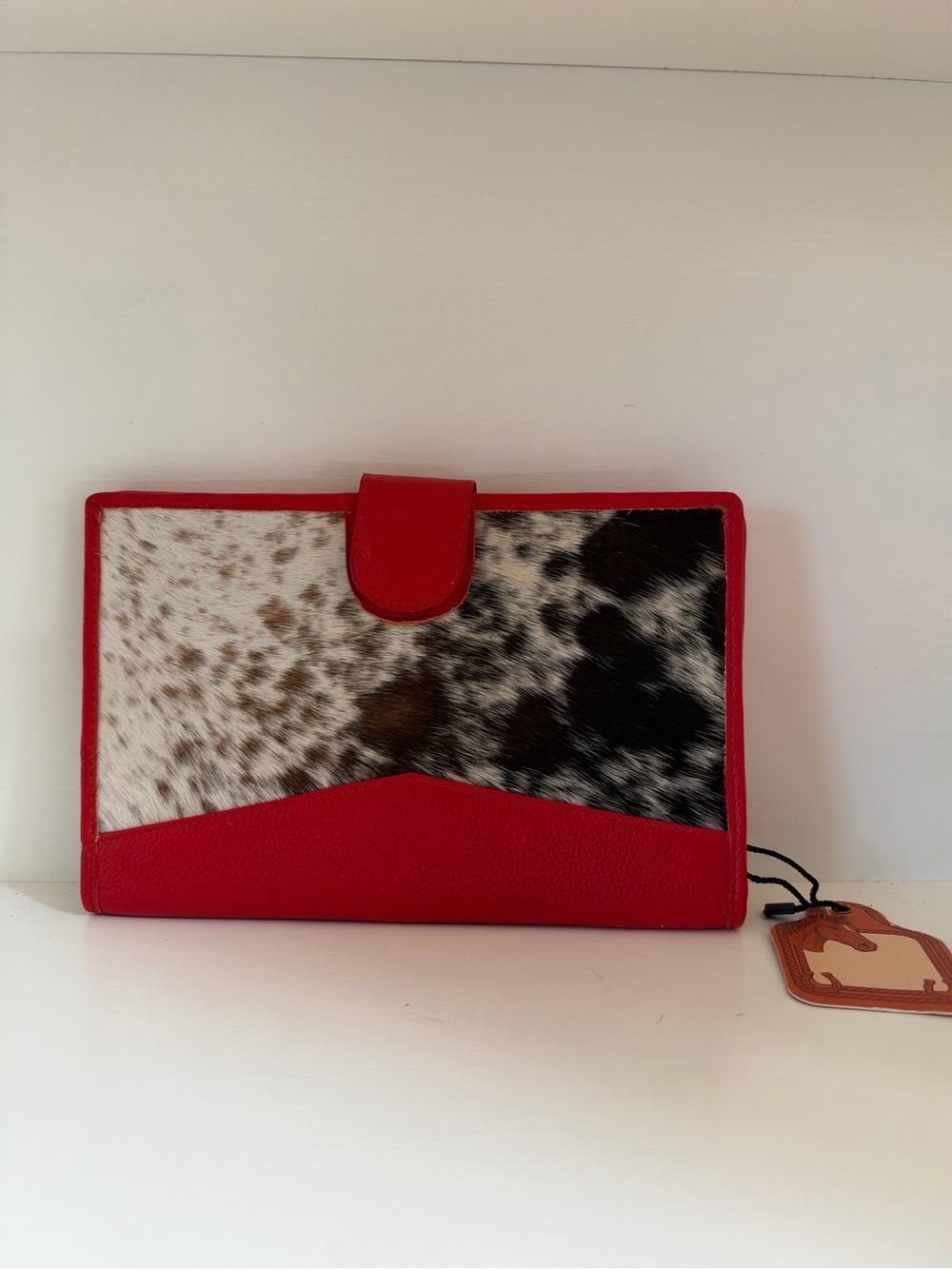 red cow hide wallet
